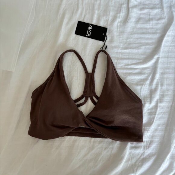 Aver Active Chocolate Set Size M Bra & Pocket Leggings - Picture 6 of 6